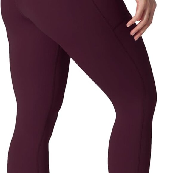 Cinnamon Cherry high waist squat proof ankle leggings with pockets for women - Picture 5 of 6